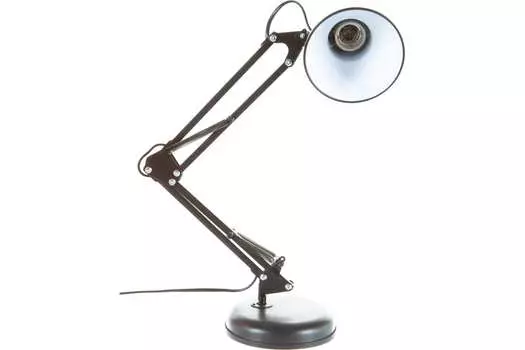 Светильник настольный IN HOME СНО 15Ч, E27, 60 Вт, без ламп, черный (4690612012902)