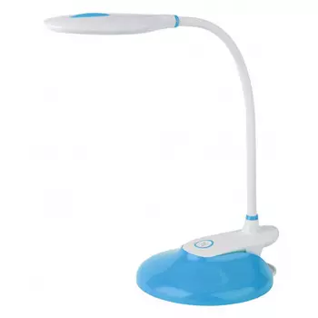 Светильник настольный ЭРА NLED-459-9W-BU , светодиоды, 9 Вт, 3000, 4500, 6000, Сенсорное переключение. Плавный диммер для регулировки яркости., синий (Б0028459)