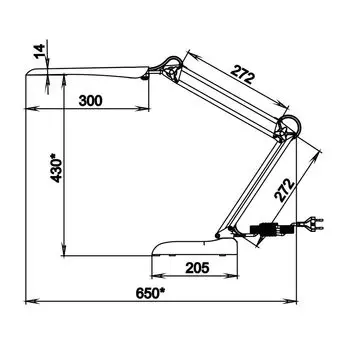 Светильник настольный Трансвит Гермес +, светодиоды, 8 Вт, 4000K, черный (000000000179)