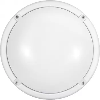 Светильник настенно-потолочный Онлайт OBL-R1-7-4K-WH-IP65-LED-SNRV, светодиодный, 7 Вт, датчик движения, IP 65, белый (71622)
