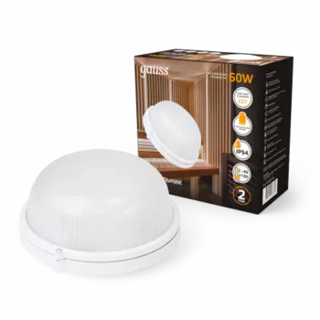 Светильник потолочный E27, 60Вт, IP54, Gauss (926602106)