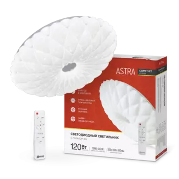 Светильник потолочный светодиодный COMFORT ASTRA , 120Вт, 3000-6500K, 9600лм, IP40, IN HOME (4690612035024)