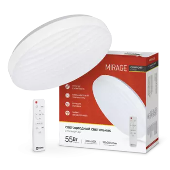 Светильник потолочный светодиодный COMFORT MIRAGE , 55Вт, 3000-6500K, 4400лм, IP40, IN HOME (4690612034577)