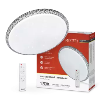 Светильник потолочный светодиодный COMFORT MYSTERY , 120Вт, 3000-6500K, 9600лм, IP40, IN HOME (4690612035086)