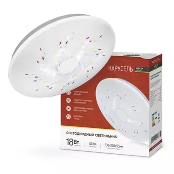 Светильник потолочный IN HOME DECO, светодиодный, IP40 (4690612021867)