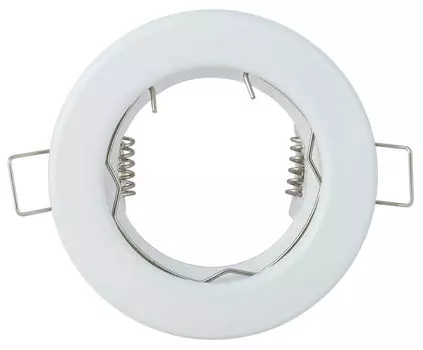 Светильник точечный без лампы, GU5.3, 220 В, белый, IEK (LUVB0-GU05-1-K01)