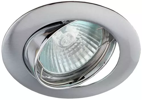 Светильник точечный ЭРА MR16 KL1A CH, цоколь GU5.3, 12В, 50Вт, поворотный, хром (C0043656)
