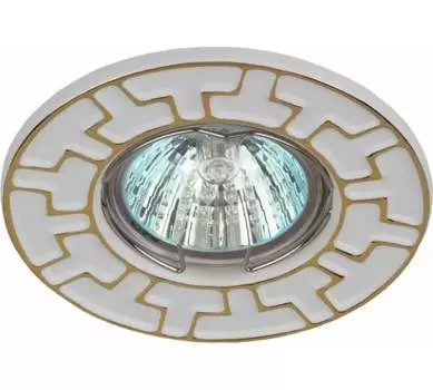 Светильник точечный LED/КГМ, GU5.3, 230 В, поворотный, бел./зол., ЭРА Б0036487 (Б0036487)