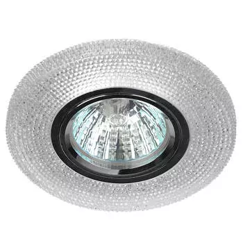 Светильник точечный LED/КГМ, GU5.3, 220 В, 50Вт, 4000K, LED-подсветка, хром, ЭРА DK LD1 WH (Б0018775)