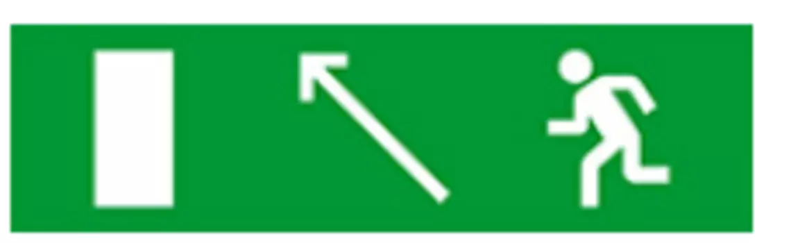 Световое табло одностороннее светодиодное, 12В, IP20, "Направление к эвакуационному выходу", Бастион SKAT-24 (8567)