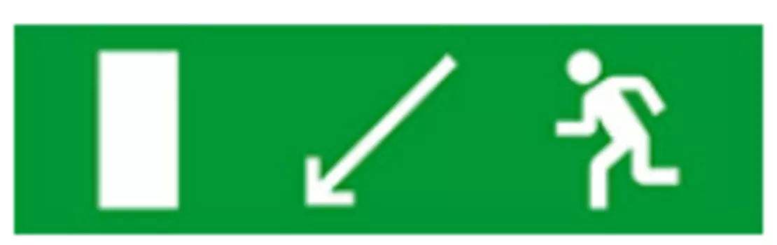 Световое табло одностороннее светодиодное, 12В, IP20, "Направление к эвакуационному выходу", Бастион SKAT-24 (8569)