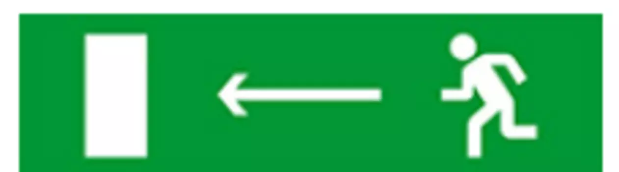 Световое табло одностороннее светодиодное, 12В, IP20, "Направление к эвакуационному выходу", Бастион SKAT-24 (8565)