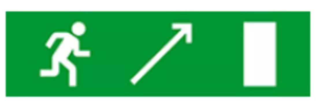 Световое табло одностороннее светодиодное, 12В, IP20, "Направление к эвакуационному выходу", Бастион SKAT-24 (8566)