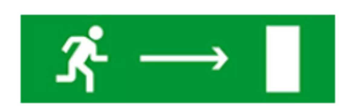 Световое табло одностороннее светодиодное, 12В, IP20, "Направление к эвакуационному выходу", Бастион SKAT-24 (8564)