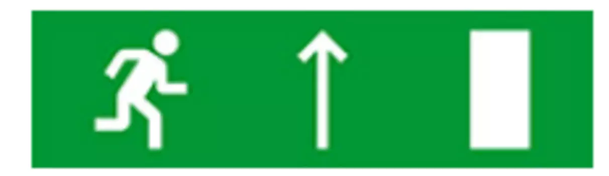Световое табло одностороннее светодиодное, 12В, IP20, "Направление к эвакуационному выходу", Бастион SKAT-24 (8572)