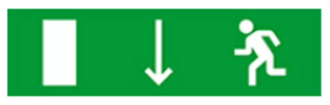 Световое табло одностороннее светодиодное, 12В, IP20, "Направление к эвакуационному выходу", Бастион SKAT-24 (8571)