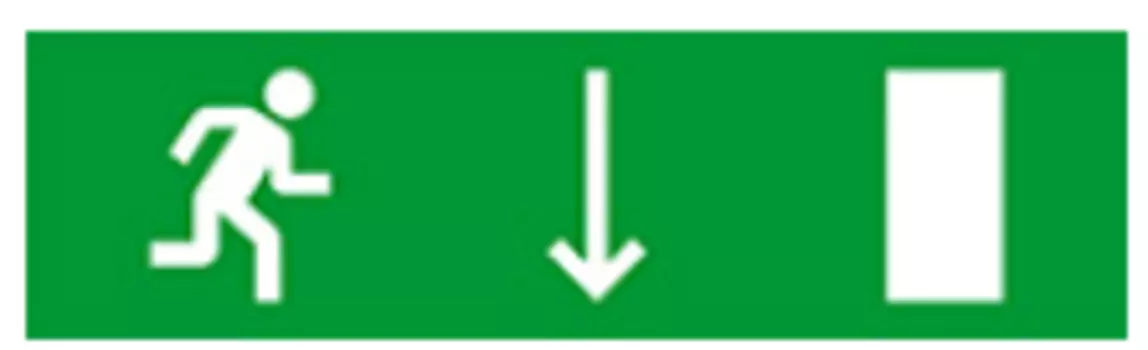 Световое табло одностороннее светодиодное, 12В, IP20, "Направление к эвакуационному выходу", Бастион SKAT-24 (8570)