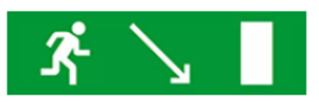 Световое табло одностороннее светодиодное, 12В, IP20, "Направление к эвакуационному выходу", Бастион SKAT-12 LUX (8536)
