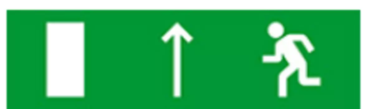 Световое табло одностороннее светодиодное, 12В, IP20, "Направление к эвакуационному выходу", Бастион SKAT-24 (8573)