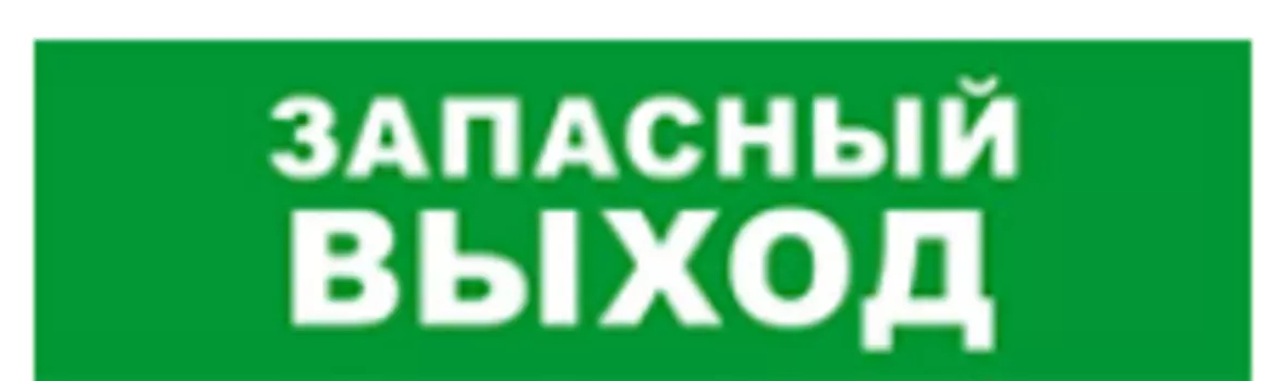 Световое табло одностороннее светодиодное, 12В, IP20, "Запасный выход", Бастион SKAT-24 (8583)