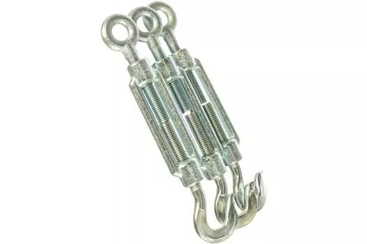 Талреп крюк-кольцо сталь, оцинковка, M14, 140мм, DIN 1480, 3шт., ЗУБР 4-304355-14