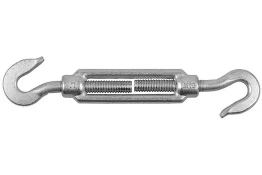 Талреп крюк-крюк кованая сталь, оцинковка, М16, 17 см, DIN 1480, 2 шт., ЗУБР 4-304365-16