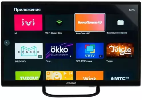 Телевизор 24" Asano 24LH8110T, 1366x768, HDMIx2, USBx2, WiFi, Smart TV, черный (24LH8110T)