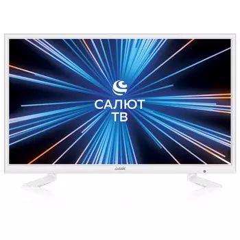 Телевизор 24" BBK 24LEX-7390/TS2C, HD, 1366x768, DVB-T /T2 /C, HDMIx2, USBx2, WiFi, Smart TV, белый (24LEX-7390/TS2C)