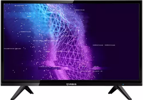 Телевизор 24" IRBIS 24H1, HD, 1366x768, DVB-T /T2 /C, HDMIx2, USBx2, WiFi, Smart TV, черный (24H1YDX101BS2)