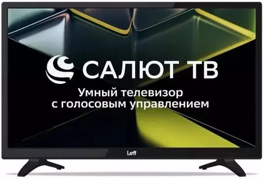 Телевизор 24" Leff 24H690T, 1366x768, DVB-T /T2 /C, HDMIx2, USBx2, WiFi, Smart TV, черный (24H690T)