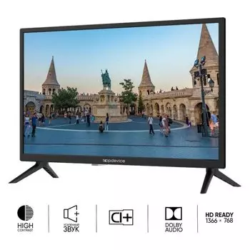 Телевизор 24" Topdevice TDTV24BN02H_BK, 1366x768, HDMIx3, USBx2, черный (TDTV24BN02H_BK)