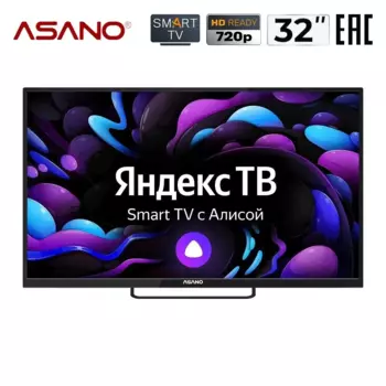 Телевизор 32" Asano 32LH8110T, 1366х768, DVB-T /T2 /C, HDMIx2, USBx2, WiFi, Smart TV, черный (32LH8110T)