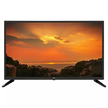Телевизор 32" BQ 3208B, HD, 1366x768, DVB-T /T2 /C, HDMIx2, USBx1, черный