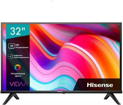 Телевизор 32" Hisense 32A4K, 1366x768, DVB-T /T2 /C, HDMIx2, USBx2, WiFi, Smart TV, черный (32A4K)