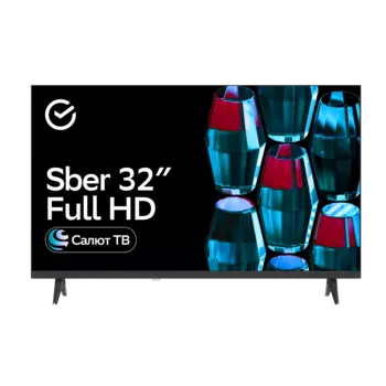 Телевизор 32" Sber SDX-32F2139, 1920x1080, DVB-T /T2 /C, HDMIx3, USBx2, WiFi, Smart TV, черный (SDX-32F2139) (РФ)