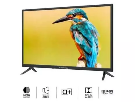 Телевизор 32" Topdevice TDTV32BN01H_BK, 1366x768, HDMIx3, USBx2, черный (TDTV32BN01H_BK)