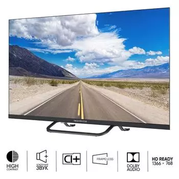 Телевизор 32" Topdevice TDTV32BS04H_BK, 1366x768, DVB-T /T2 /C, HDMIx3, USBx2, WiFi, Smart TV, черный (TDTV32BS04H_BK)