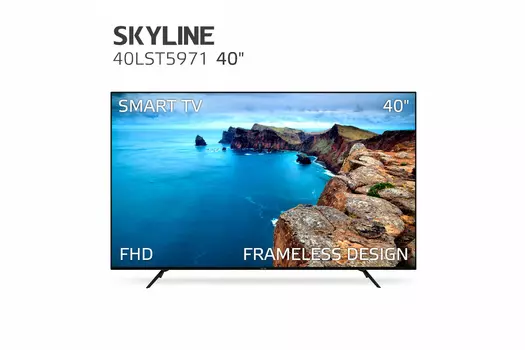 Телевизор 40" Skyline 40LST5971, 1920x1080, DVB-T /T2 /C, HDMIx3, USBx2, WiFi, Smart TV, черный (40LST5971)