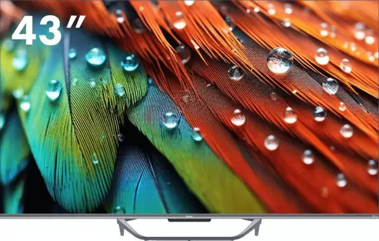 Телевизор 43" Haier Smart TV S4, 3840x2160, DVB-T /T2 /C, HDMIx4, USBx2, WiFi, Smart TV, серый (DH1U8PD05RU)