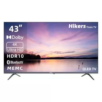 Телевизор 43" Hikers 43HTQ01, 3840x2160, HDMIx3, USBx2, WiFi, Smart TV, черный (43HTQ01)