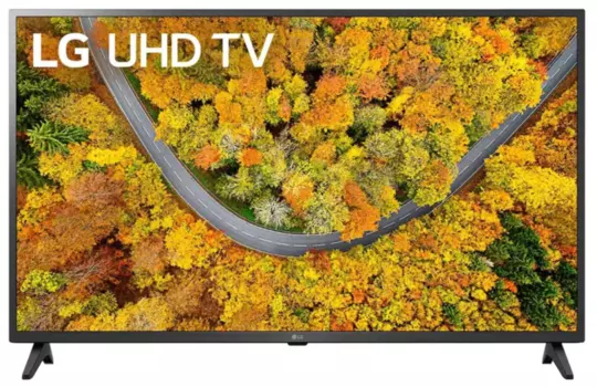 Телевизор 43" LG 43UP75006LF, 4K, 3840x2160, DVB-T /T2 /C, HDMIx2, USBx1, WiFi, Smart TV, черный, (43UP75006LF)