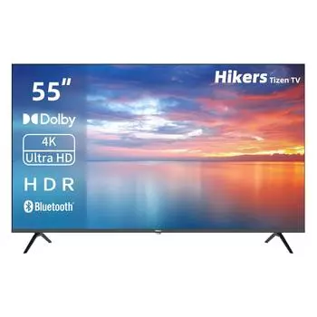 Телевизор 55" Hikers 55HTU01, 3840x2160, DVB-T /T2 /C, HDMIx3, USBx2, WiFi, Smart TV, черный (55HTU01)