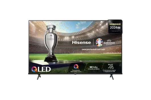 Телевизор 55" Hisense 55E7NQ, 3840x2160, DVB-T /T2 /C, HDMIx3, USBx2, WiFi, Smart TV, черный (55E7NQ)