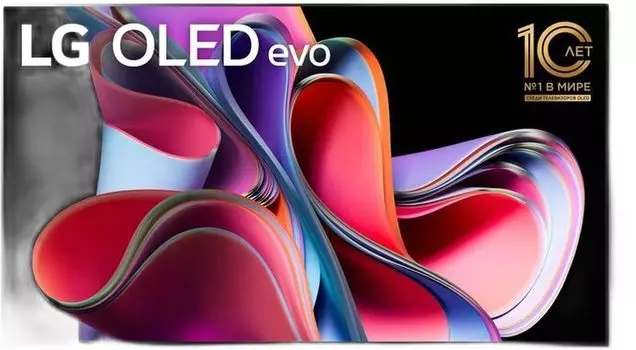 Телевизор 55" LG OLED55G3RLA, 3840x2160, DVB-T /T2 /C, HDMIx4, USBx3, WiFi, Smart TV, темно-серый (OLED55G3RLA.ARUB)