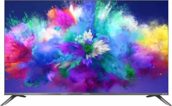 Телевизор 55" MAUNFELD MLT55USD02G, 3840x2160, DVB-T /T2 /C, HDMIx3, USBx2, WiFi, Smart TV, серый (MLT55USD02G)