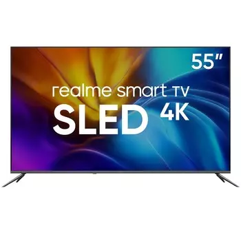 Телевизор 55" Realme RMV2001, 3840x2160, DVB-T /T2 /C, HDMIx3, USBx1, WiFi, Smart TV, черный (Realme TV 55_RMV2001_Black)