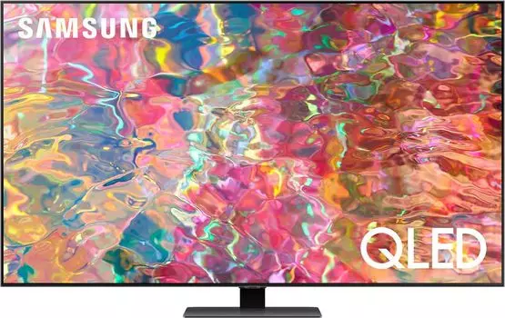 Телевизор 55" Samsung QE55Q80BAUXCE, 3840x2160, HDMIx4, USBx2, WiFi, Smart TV, серебристый (QE55Q80BAUXCE)