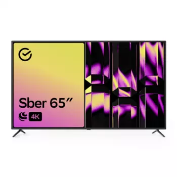 Телевизор 65" Sber SDX-65U4014B, 3840x2160, DVB-T /T2 /C, HDMIx3, USBx2, WiFi, Smart TV, черный (SBER SDX-65U4014B)