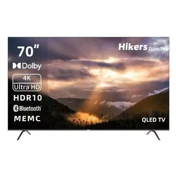 Телевизор 70" Hikers 70HTQ01, 3840x2160, DVB-T /T2 /C, HDMIx3, USBx2, WiFi, Smart TV, черный (70HTQ01)