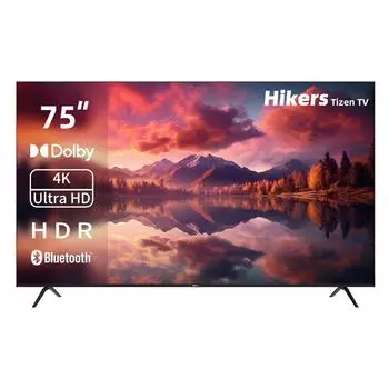 Телевизор 75" Hikers 75HTU01, 3840x2160, DVB-T /T2 /C, HDMIx3, USBx2, WiFi, Smart TV, черный (75HTU01)
